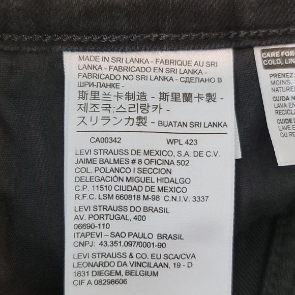 Levi's 505 Straight Black Jeans - Picture 8 of 12